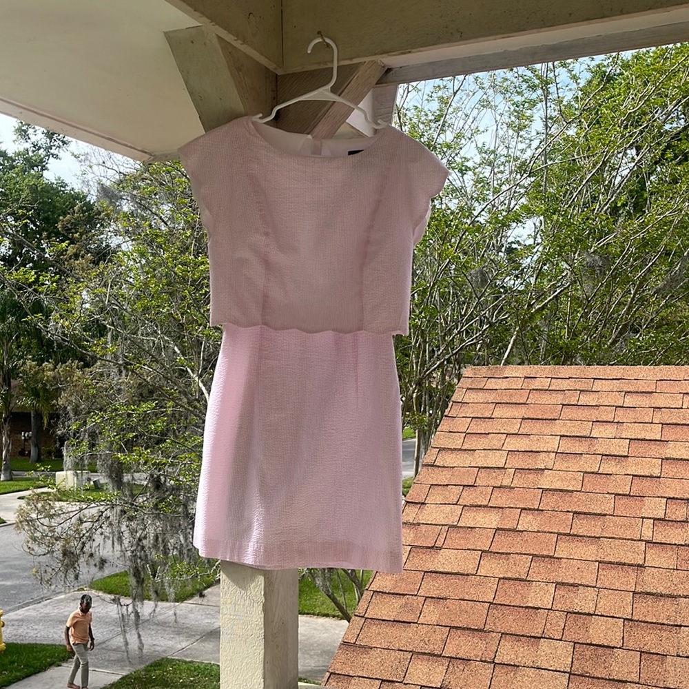 Small pink/white Lauren James backless dress